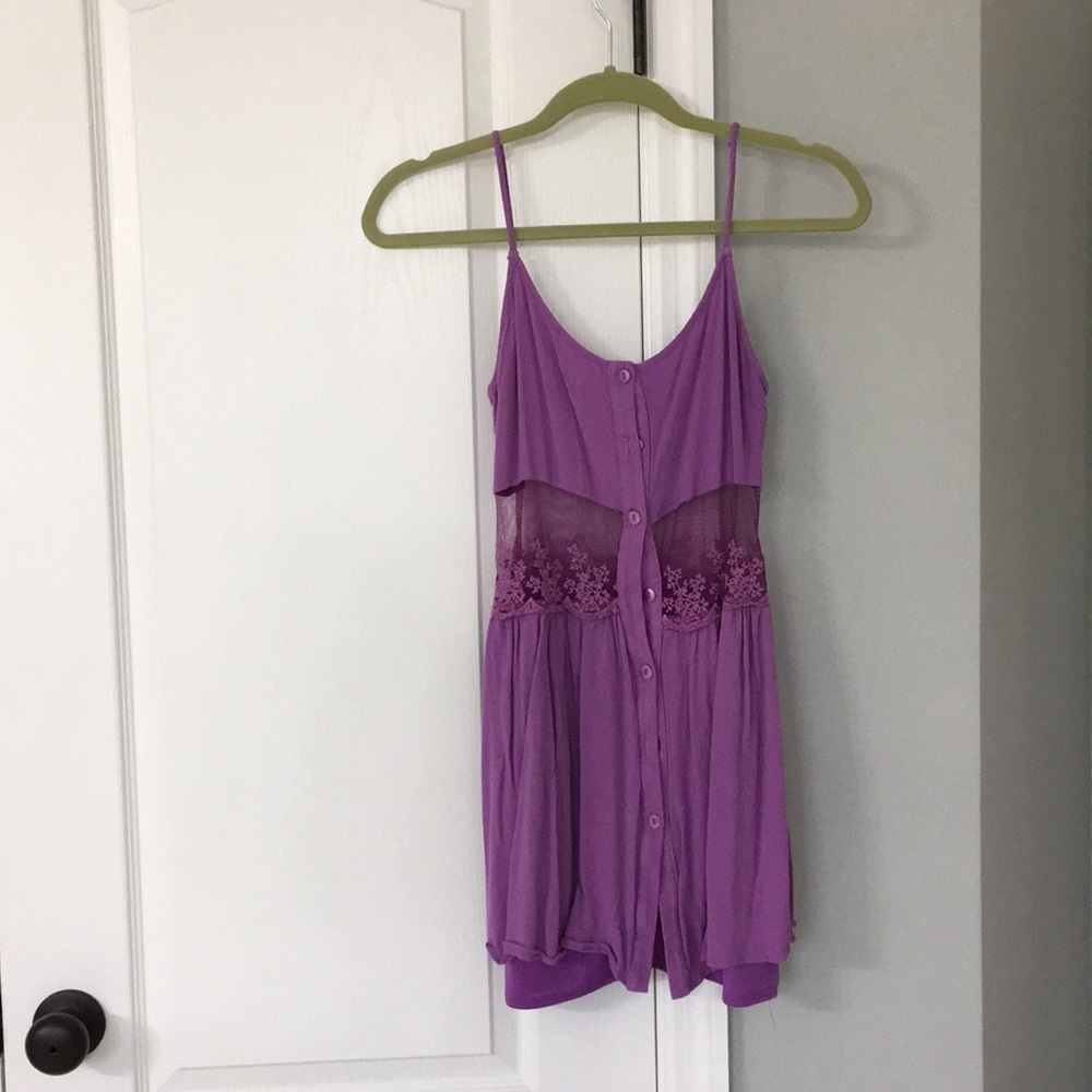 Purple lace dress